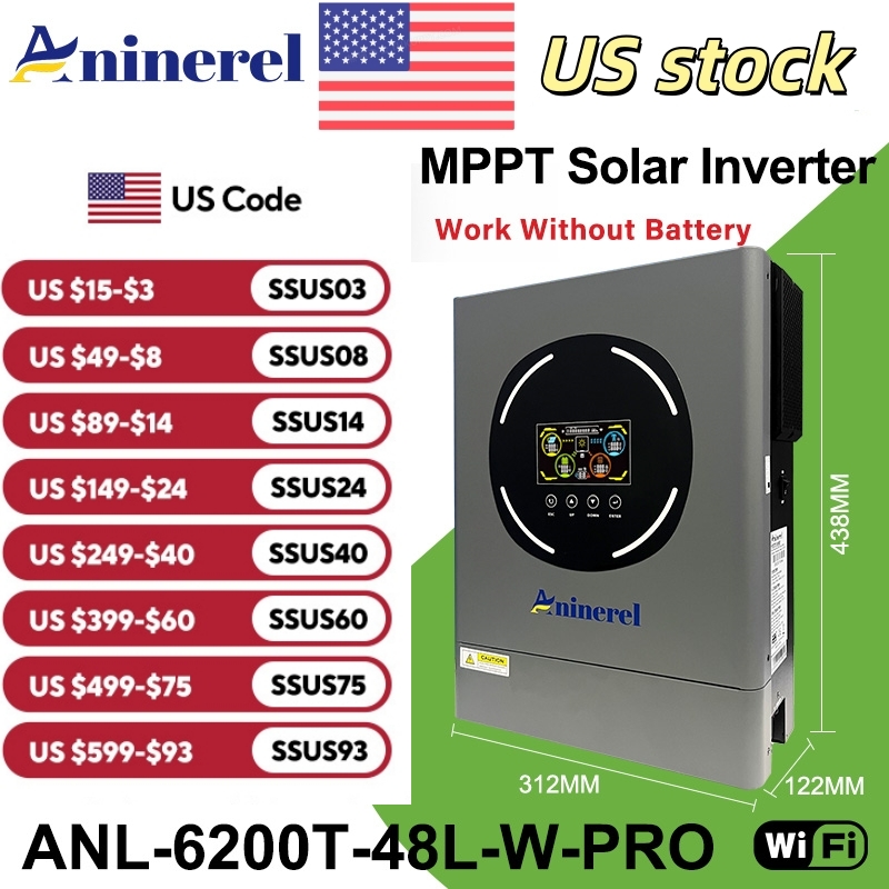 Aninerel 6.2KW 48V Hybrid Sola - Drone Solar Charger บทวิจารณ์และราคา