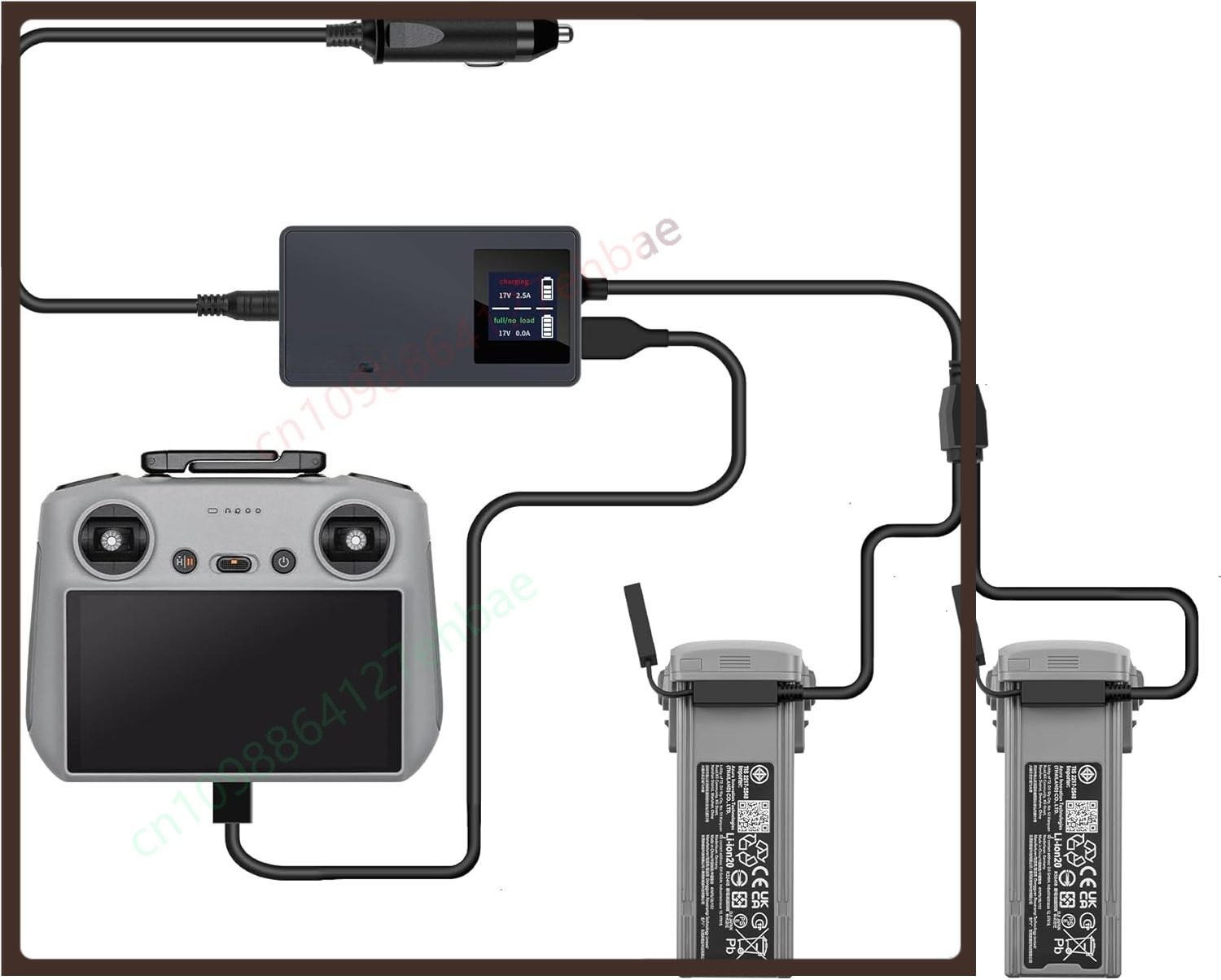 LCD battery car charger for DJ - Drone Charging Hub บทวิจารณ์และราคา