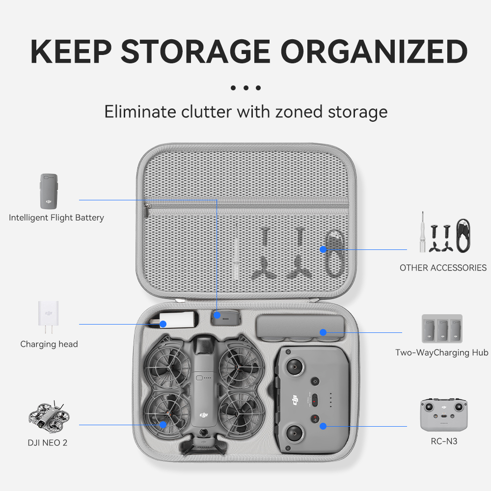 XFJI Travel Organizer Bag for  - Drone Hard Shell Case บทวิจารณ์และราคา