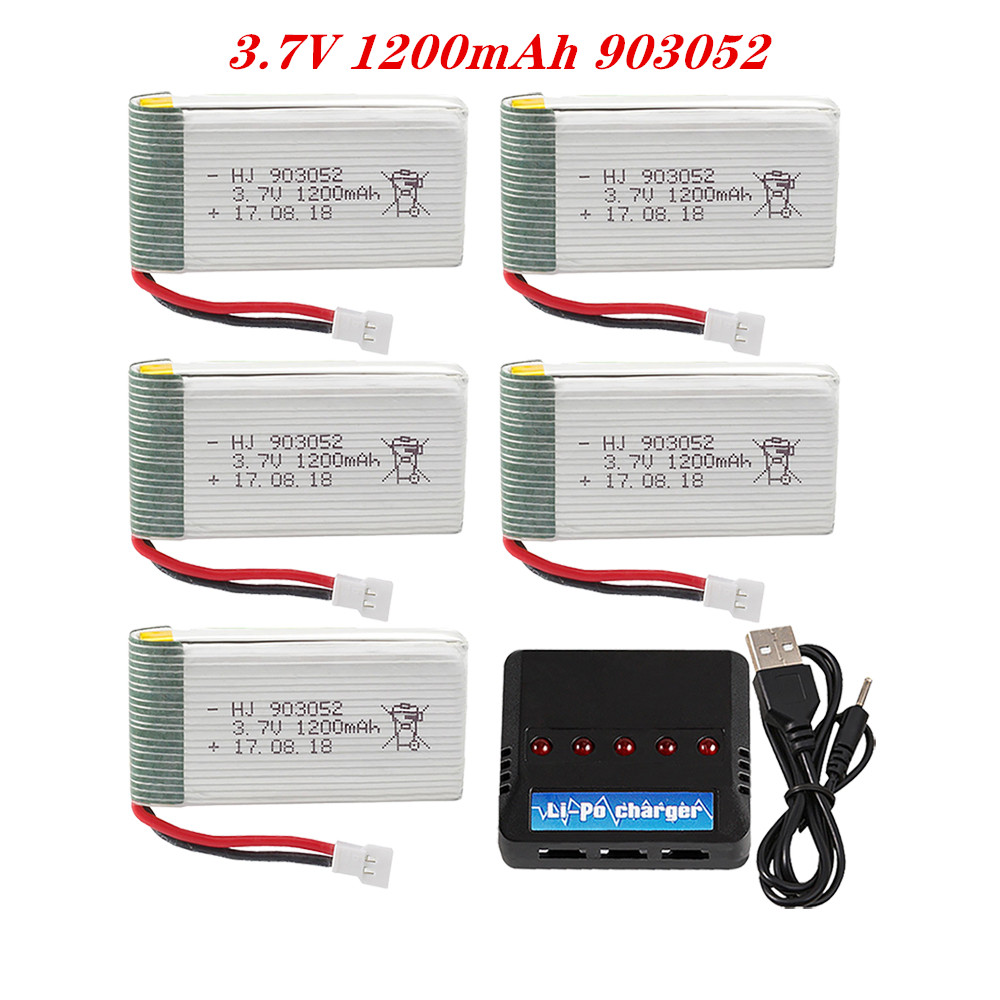3.7V 1200mah 903052 Lipo Batte - Drone Battery Charger บทวิจารณ์และราคา