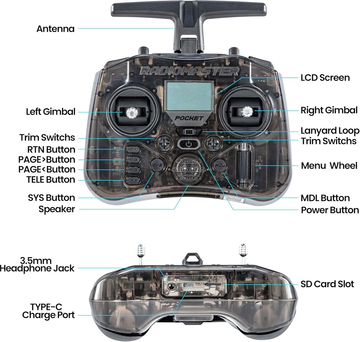 RadioMaster POCKET P16 2.4G Ra - Drone Control Stick บทวิจารณ์และราคา