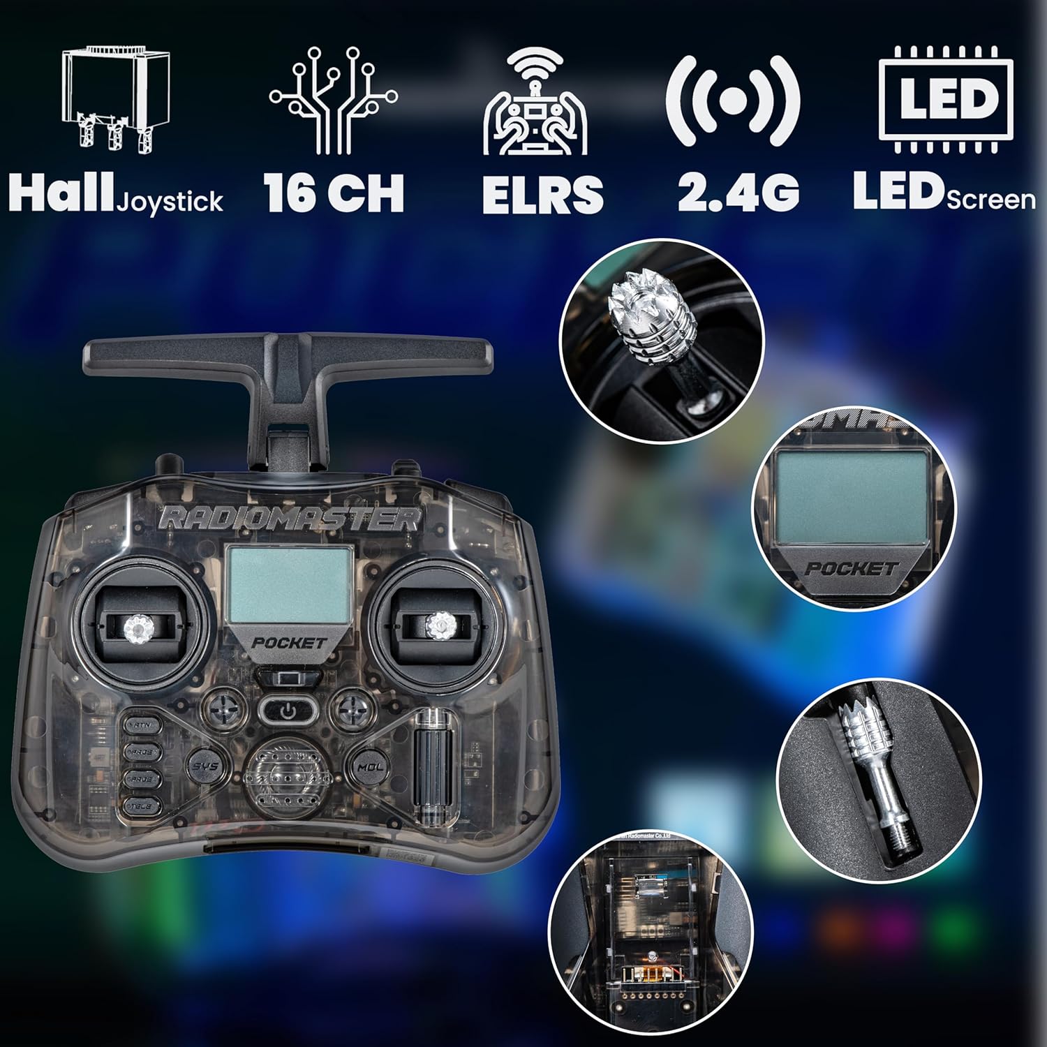 RadioMaster POCKET P16 2.4G Ra - Drone Control Stick บทวิจารณ์และราคา