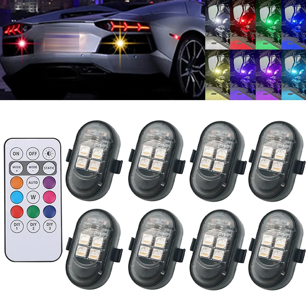 1-8PCS USB Rechargeable Waterp - Drone Strobe Light บทวิจารณ์และราคา