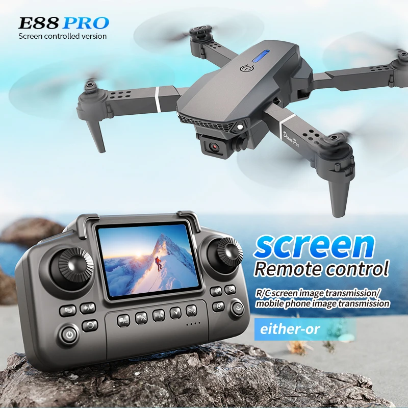 Professional E88 PRO Drone wit - Drone Controller Screen บทวิจารณ์และราคา