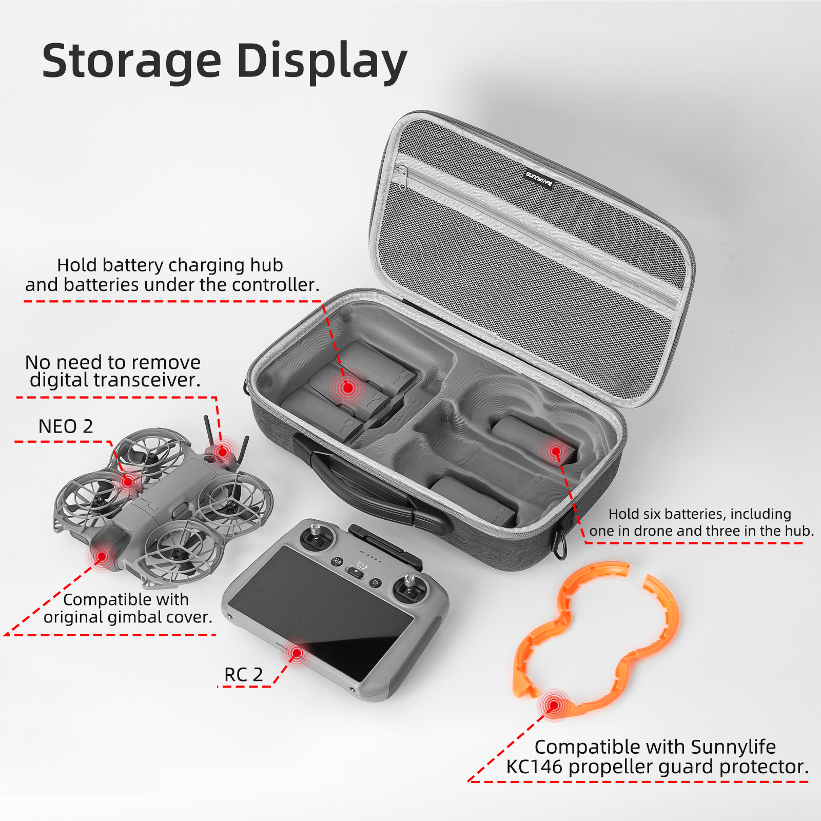 Portable Carrying Case For DJI - Drone Joystick Cover บทวิจารณ์และราคา