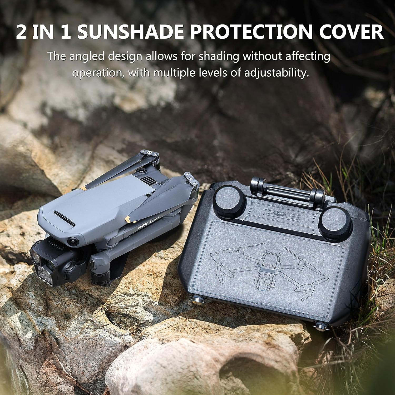 2-in-1 Sun Hood & Joystick Cov - Drone Control Stick บทวิจารณ์และราคา