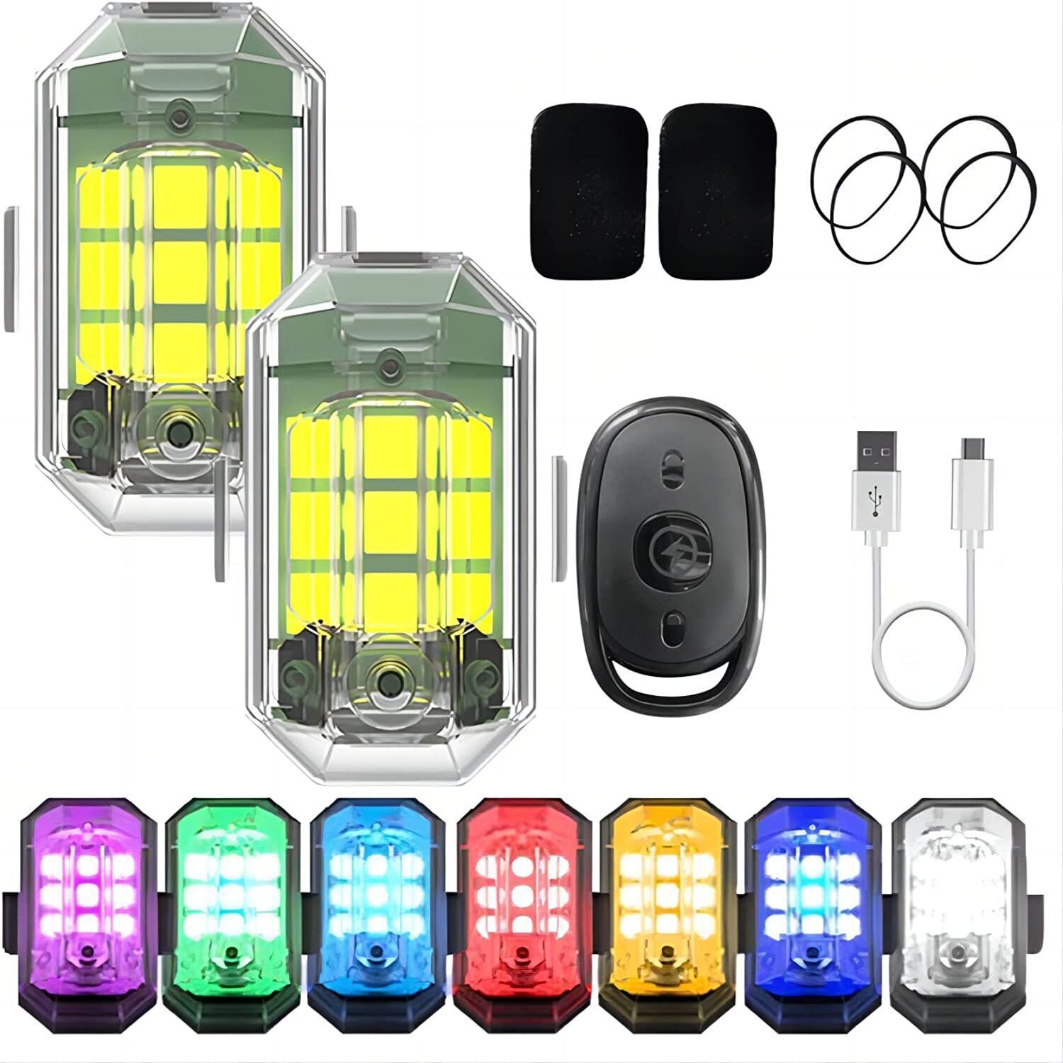 1/2/4Pc Remote Motorcycle Ligh - Drone Beacon Light บทวิจารณ์และราคา