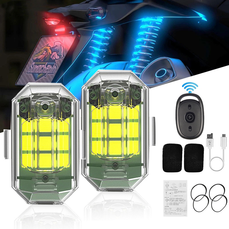 1/2/4Pc Remote Motorcycle Ligh - Drone Beacon Light บทวิจารณ์และราคา