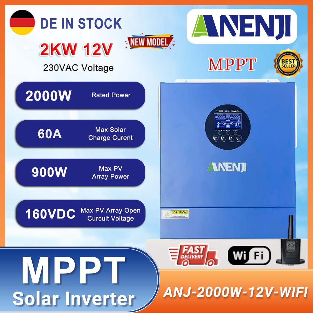 2KW 12V Hybrid Solar Inverter  - Drone Solar Charger บทวิจารณ์และราคา