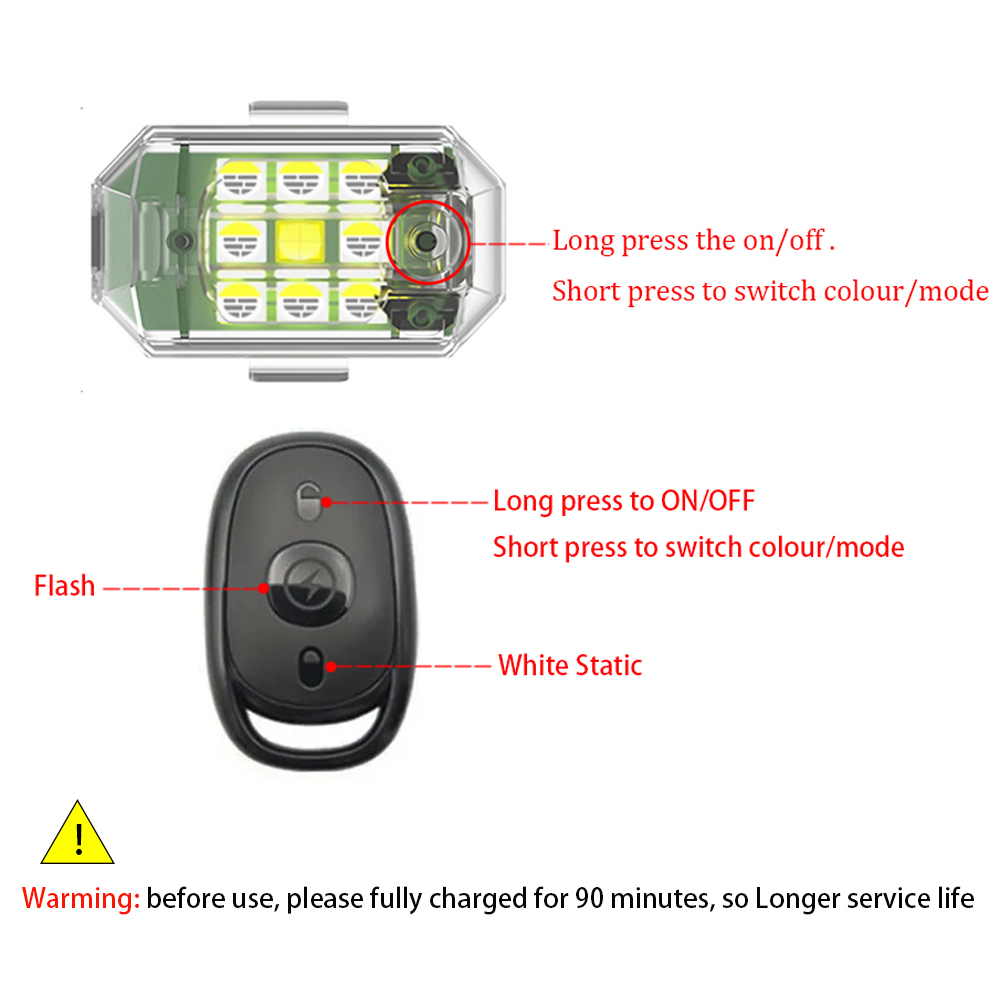 1/2/4pcs Wireless LED Drone St - Drone Beacon Light บทวิจารณ์และราคา